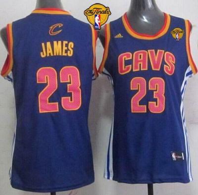 Women's Cavaliers #23 LeBron James Light Blue The Finals Patch Fashion Stitched NBA Jersey