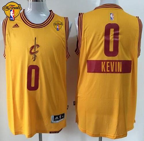 Youth Cavaliers #0 Kevin Love Gold 2014-15 Christmas Day The Finals Patch Stitched NBA Jersey