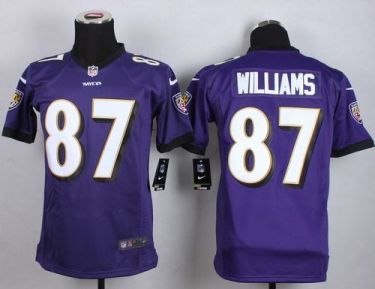 Youth Nike Baltimore Ravens #87 Maxx Williams Purple Stitched NFL Jersey