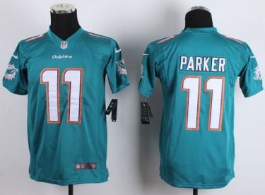 Youth Nike Miami Dolphins #11 DeVante Parker Green Stitched NFL Jersey