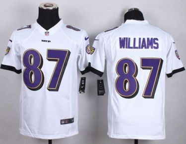 Youth Nike Baltimore Ravens #87 Maxx Williams White Stitched NFL Jersey