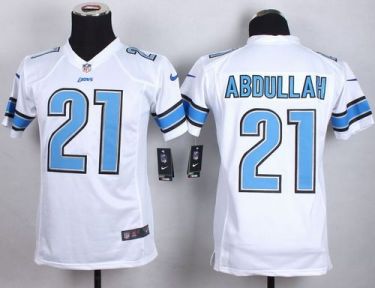 Youth Nike Detroit Lions #21 Ameer Abdullah White Stitched NFL Jersey
