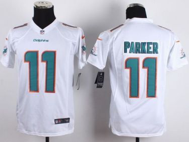 Youth Nike Miami Dolphins #11 DeVante Parker White Stitched NFL Jersey