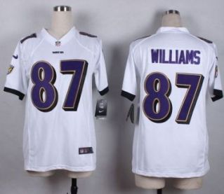 Women's Nike Baltimore Ravens #87 Maxx Williams White Stitched NFL Jersey