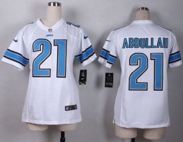 Women's Nike Detroit Lions #21 Ameer Abdullah White Stitched NFL Jersey