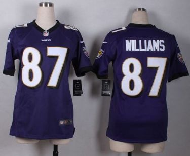 Women's Nike Baltimore Ravens #87 Maxx Williams Purple Stitched NFL Jersey