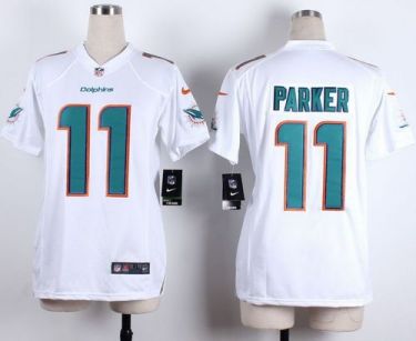 Women's Nike Miami Dolphins #11 DeVante Parker White Stitched NFL Jersey