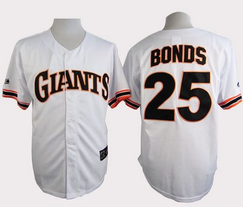 San Francisco Giants #25 Barry Bonds White 1989 Turn Back The Clock Stitched Baseball Jersey