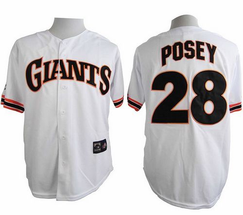 San Francisco Giants #28 Buster Posey White 1989 Turn Back The Clock Stitched Baseball Jersey