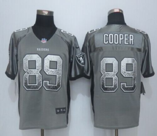 Nike Oakland Raiders #89 Amari Cooper Grey NFL Elite Drift Fashion Jersey