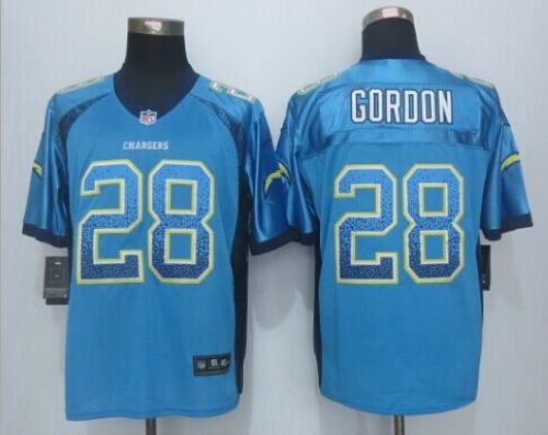 Nike San Diego Chargers #28 Melvin Gordon Blue NFL Elite Drift Fashion Jersey