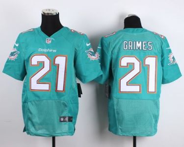 Nike Miami Dolphins #21 Brent Grimes Green Stitched NFL Elite Jersey