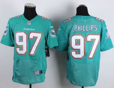 Nike Miami Dolphins #97 Jordan Phillips Green Men's Stitched NFL Elite Jersey