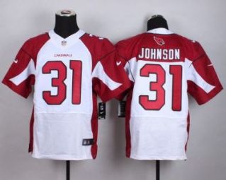 Nike Arizona Cardinals #31 David Johnson White Men's Stitched NFL Elite Jersey