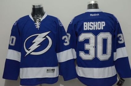 Tampa Bay Lightning #30 Ben Bishop Blue Stitched NHL Jersey