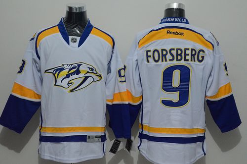 Nashville Predators #9 Filip Forsberg White Road Stitched NHL Jersey