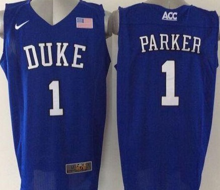 Duke Blue Devils #1 Jabari Parker Blue Basketball Elite Stitched NCAA Jersey