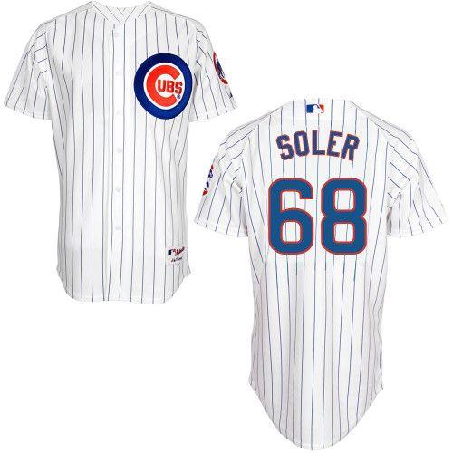 Chicago Cubs #68 Jorge Soler White Home Cool Base Stitched Baseball Jersey