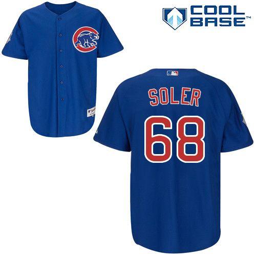 Chicago Cubs #68 Jorge Soler Blue Alternate Cool Base Stitched Baseball Jersey
