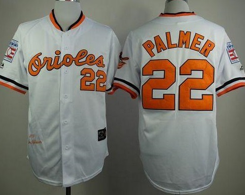 Baltimore Orioles #22 Jim Palmer White Mitchell And Ness 1970 Throwback Stitched Baseball Jersey