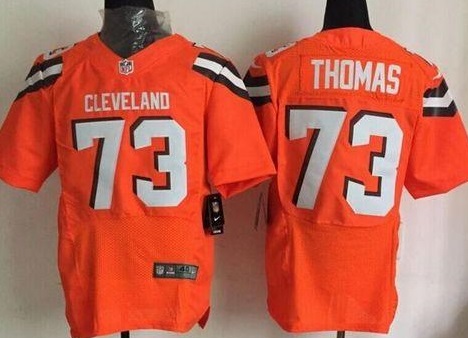 Nike Cleveland Browns #73 Joe Thomas Orange Alternate Men's Stitched NFL Elite Jersey