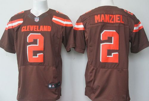 Nike Cleveland Browns #2 Johnny Manziel Brown Team Color Men's Stitched NFL Elite Jersey
