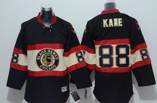 Youth Chicago Blackhawks #88 Patrick Kane Black Stitched Third NHL Jersey