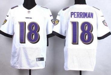 Nike Baltimore Ravens #18 Breshad Perriman White NFL Elite Jersey