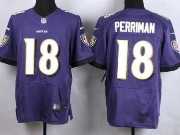 Nike Baltimore Ravens #18 Breshad Perriman Purple NFL Elite Jersey