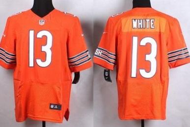 Nike Chicago Bears #13 Kevin White Orange Stitched NFL Elite Jersey