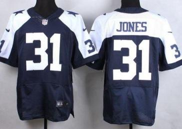 Nike Dallas Cowboys #31 Byron Jones Blue Thanksgiving Throwback NFL Elite Jersey