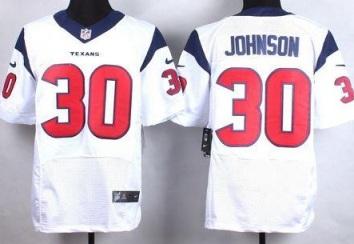 Nike Houston Texans #30 Kevin Johnson White NFL Elite Jersey