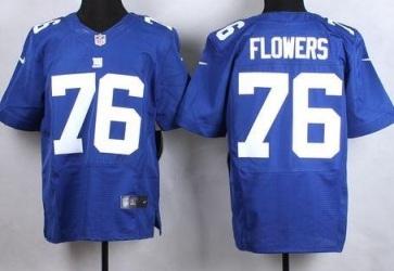 Nike New York Giants #76 Ereck Flowers Royal Blue NFL Elite Jersey