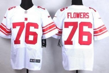 Nike New York Giants #76 Ereck Flowers White NFL Elite Jersey