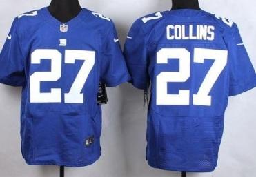 Nike New York Giants #27 Landon Collins Royal Blue NFL Elite Jersey