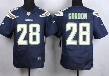 Nike San Diego Chargers #28 Melvin Gordon Navy Blue NFL Elite Jersey