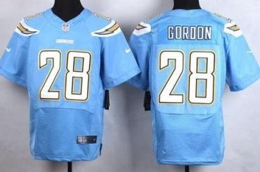 Nike San Diego Chargers #28 Melvin Gordon Electric Blue NFL Elite Jersey