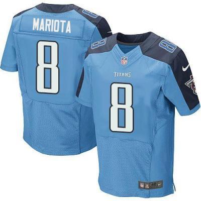 Nike Tennessee Titans #8 Marcus Mariota Light Blue NFL Elite Jersey