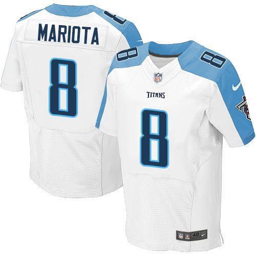 Nike Tennessee Titans #8 Marcus Mariota White NFL Elite Jersey