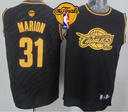 Cavaliers #31 Shawn Marion Black Precious Metals Fashion The Finals Patch Stitched NBA Jersey