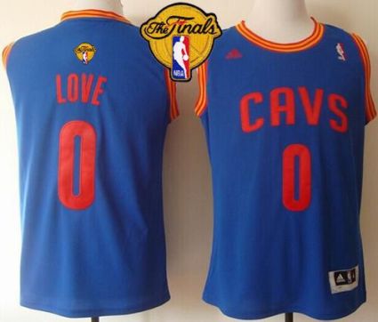 Cavaliers #0 Kevin Love Light Blue The Finals Patch Stitched Revolution 30 NBA Jersey