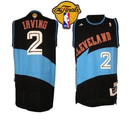 Cavaliers #2 Kyrie Irving Black ABA Hardwood Classic Fashion The Finals Patch Stitched NBA Jersey