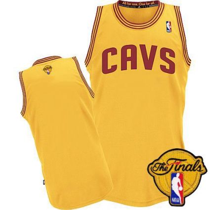 Cavaliers Blank Yellow The Finals Patch Stitched Revolution 30 NBA Jersey