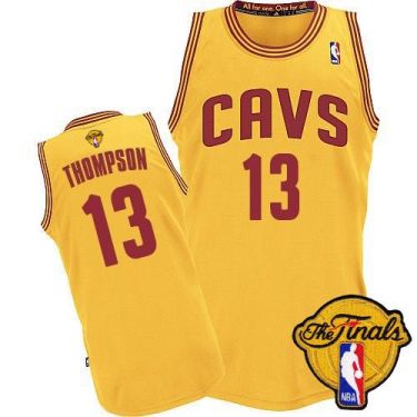 Cavaliers #13 Tristan Thompson Yellow The Finals Patch Stitched Revolution 30 NBA Jersey