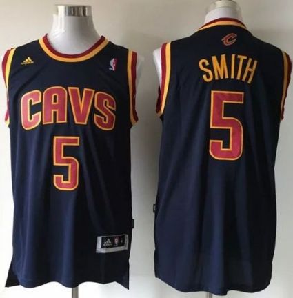 Cavaliers #5 J.R. Smith Navy CavFanatic Blue Stitched Revolution 30 NBA Jersey