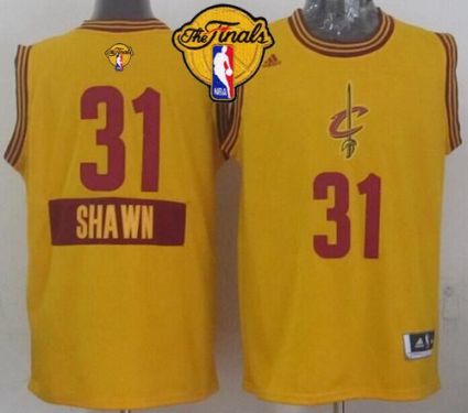 Cavaliers #31 Shawn Marion Yellow 2014-15 Christmas Day The Finals Patch Stitched NBA Jersey