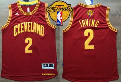 Cavaliers #2 Kyrie Irving Red The Finals Patch Stitched Revolution 30 NBA Jersey