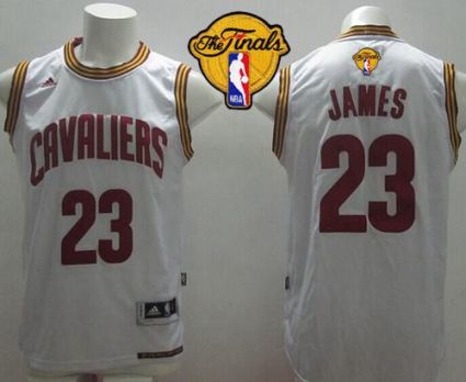 Cavaliers #23 LeBron James White Home The Finals Patch Stitched Revolution 30 NBA Jersey Cavaliers #23 LeBron James White Home The Finals Patch Stitched Revolution 30 NBA Jersey
