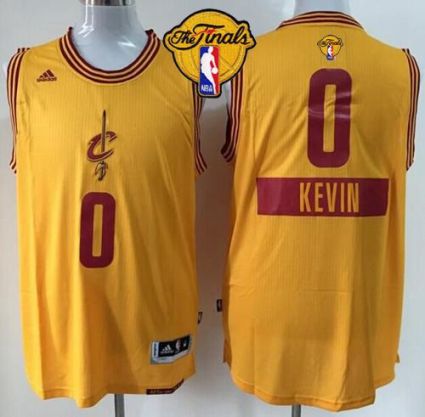 Cavaliers #0 Kevin Love Yellow 2014-15 Christmas Day The Finals Patch Stitched NBA Jersey