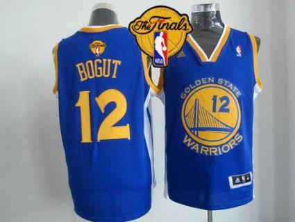 Warriors #12 Andrew Bogut Blue The Finals Patch Stitched Revolution 30 NBA Jersey